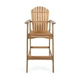 thumbnail image 3 of GDF Studio Cartagena Outdoor Acacia Wood 29.5 Inch Adirondack Barstools, Set of 4, Natural, 3 of 10