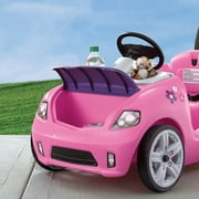 Step2 Whisper Ride II Pink Kids Push Car and Ride On Toy for Toddlers with Easy-Fold Handle