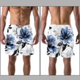 thumbnail image 3 of luoweisi Men's Beach Shorts Quick Dry Swim Trunks with Mesh Lining Flower M, 3 of 5