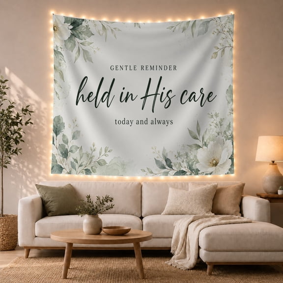 Floral Garden Gentle with Reminder Held His Care, Nostalgic Vintage for Botanical Art Lovers, Botanical Wall Decor, Mother'S Day Gift, Tapestry Wall Hanging for Bedroom and Dorm