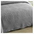 thumbnail image 5 of 3-Piece 100% Cotton Oversized Bedspread Lightweight Quilt Coverlet Embroidery Farmhouse Bedding Set TF (Tf Light Grey, King (118"x106")), 5 of 8