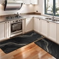 thumbnail image 3 of Kitchen Rugs Sets Of 2,Black Gold Marble Pattern Anti Fatigue Kitchen Mat Rugs Non Slip Washable,Decorative Kitchen Floor Mats for Kitchen,Sink,Laundry,17"x47"+17"x47", 3 of 5