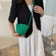 thumbnail image 5 of Qarigey Bolso de hombro de playa de algodón para mujer, estuche de viaje informal de almacenamiento cruzado, organizadores de Color sólido, bolsas de Bolsas de mensajero y de hombro Verde Qarigey AP012360-01, 5 of 6