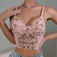 thumbnail image 4 of Top Corto Sexy Mujeres vendaje escotado tirantes ropa semitransparente sexy crop top (rosa XS) Kuymtek para Mujer Rosa T L, 4 of 6