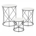 thumbnail image 1 of Bowery Hill Contemporary Wood 3-Piece Nesting Tables in White, 1 of 6