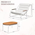 thumbnail image 4 of Vineego 3-Piece Outdoor Patio Conversation Bistro Set with Acacia Wood Side Table,Weather-Resistant Modern Lounge Chairs for Balcony, Backyard, Porch, Poolside, white, 4 of 7