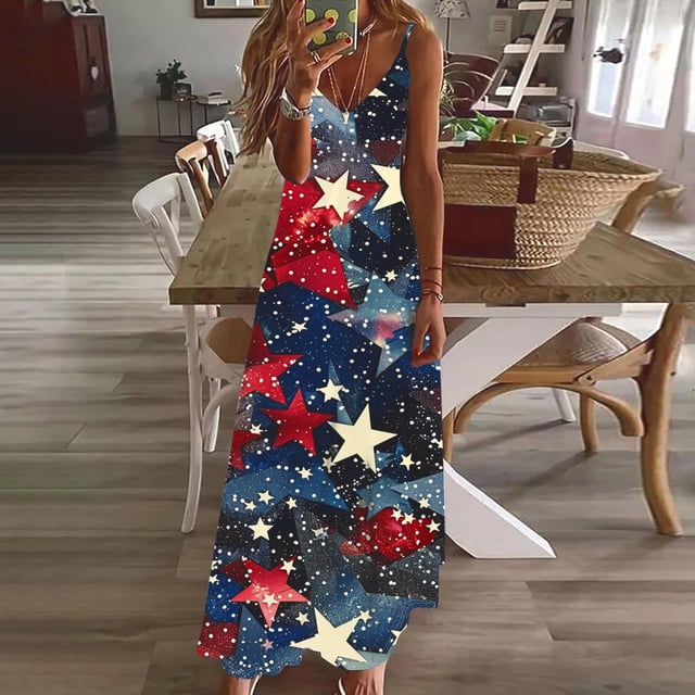 Taylonsss Robe d'Été pour Femme Fraîche Élégante à Imprimé Artistique à Larges Bretelles Fluide Robe Soleil Bohème Mode Tenue de Plage