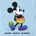 thumbnail image 2 of Men's Mickey & Friends Belong, Believe, Be Proud Graphic Tee Light Blue Large, 2 of 4