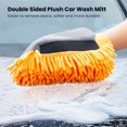 thumbnail image 6 of comerut Chenille Car Wash Glove Double-Sided Cleaning Stain-Removal Good Durability Ultimate Car Cleaning Tool, 6 of 7