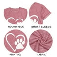 thumbnail image 6 of VILOVE Women Paw Love T-Shirt Dog Lover Shirt Paw Print Heart Tee Shirt Cute Dog Mom Short Sleeve Tee Tops, 6 of 6