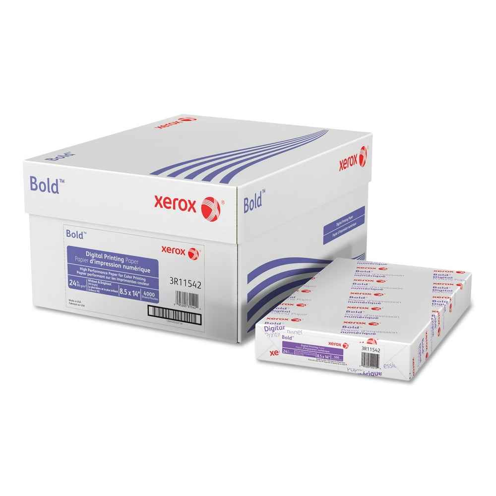 xerox Bold Digital Printing Paper 98 Bright 24lb 8.5 x 14 White