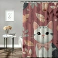 thumbnail image 2 of Patifu Cute Cat Home Bathtubs Bathroom Curtain Decoration 100% Polyester Fiber Chic Modern Bathroom Decor Shower Curtain with Hooks 60"x72, 2 of 7