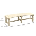 thumbnail image 3 of Outsunny Round Wooden Garden Tree Bench with Slatted Seat, Natural, 3 of 10