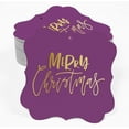 thumbnail image 2 of Inkdotpot Pack Of 50 Merry Christmas Paper Tags DIY Craft Bracket Shape Real Gold Foil Hang Tags, 2 of 7
