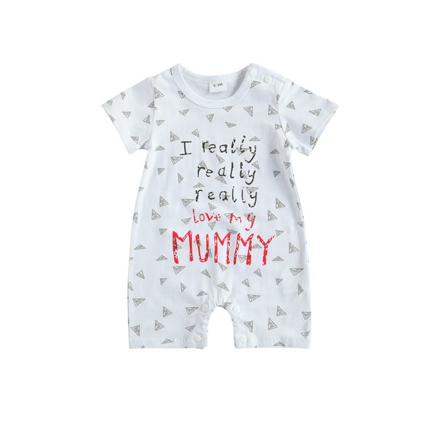 Xiaoluokaixin Xiaoluokaixin Newborn Baby Boy Girl Romper I Love My Daddy And Mummy Jumpsuit One Piece Summer Clothes Mother S Day Bodysuit Cqh Walmart Com Walmart Com