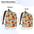 thumbnail image 2 of Disketp Fall Maple Leaves print Canvas Backpack Lightweight Travel Daypack Student Rucksack Laptop Backpack-Medium, 2 of 5
