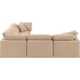 thumbnail image 4 of Meridian Furniture Indulge 158.5" Velvet L-Shaped Modular Sectional in Beige, 4 of 10