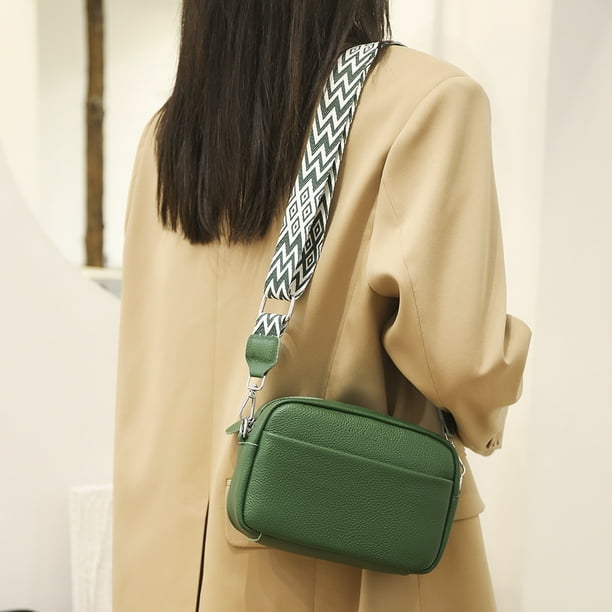 Bolsa cruzados para mujer, femeninos de cuero genuino de diseñador, correa ancha para niñas Ndcxsfigh Para Estrenar