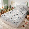 thumbnail image 3 of Erosebridal Goose Zipper Queen Comforter Set with Fitted Sheet and 2 Pillowcases for Girls, Black Bows Zipper Bedding Set, Gray Reversible, 3 of 7