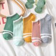 thumbnail image 1 of 5 Pairs Women Spring Summer Autumn Cute Ankle Socks Female Invisiable Boat Short Sock Slippers Set For Women He Qiyong unisex, 1 of 2