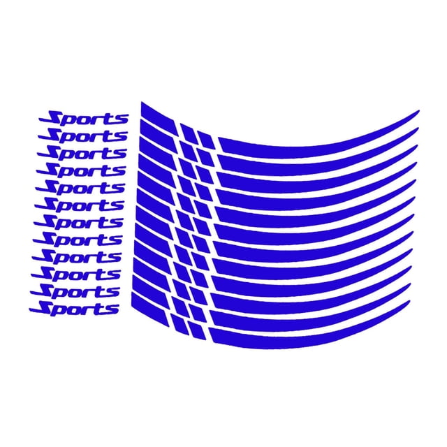 jinwen Car Wheel Hub Stickers Wheel Reflective Stickers Universal Easily Install Waterproof Car SUV Wheel Accessory Wheel Hub Decals Reflective Blue