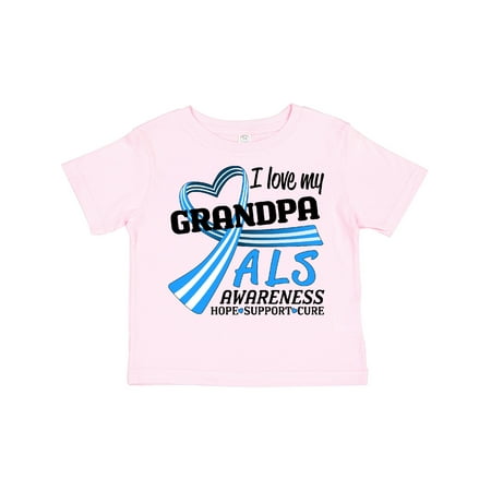

Inktastic I Love My Grandpa ALS Awareness Support Care Cure Gift Toddler Boy or Toddler Girl T-Shirt