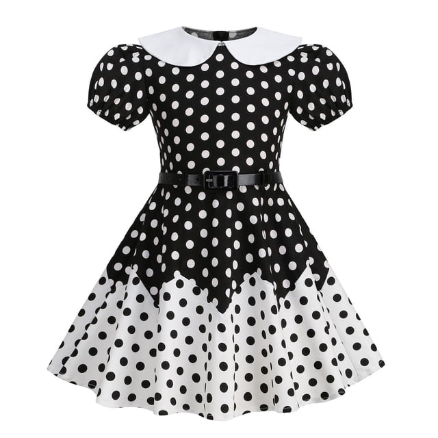 LOVZFMLL Kid's European And Style Farm Maid Style Floral Dress Girls' Dress Performance Outfit
