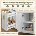 thumbnail image 4 of IRONCK 30 Inch Bathroom Vanity with Ceramic Sink, Freestanding Bathroom Cabinet with Storage Drawers and Adjustable Shelf, White, 4 of 7