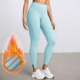 thumbnail image 2 of Ediodpoh Yoga Pants Women High Waisted Casual Thermal Winter Leggings for Everyday Wear Comfortable Stretchy with Soft Full Length Sky Blue S, 2 of 5