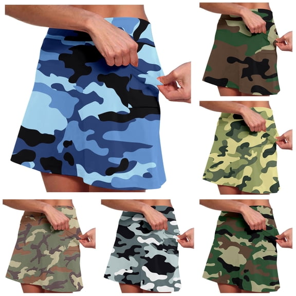 Skirt Category Product Title for Women Casual Prints Tennis Pocket Skirt Yoga Sport Skirt Shorts Skirt