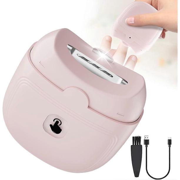 Electric Nail Clipper, 2 Speeds Automatic Electric Nail Trimmer for Adults Seniors Baby Children with LED Light, Rechargeable Electric Nail Clippers