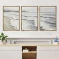 thumbnail image 2 of PixonSign Framed Canvas Print Wall Art Set Storm Cloud Beach Shore Waves Nature Wilderness Fine Art Illustrations Decorative Multicolor Landscape Rustic Country/Farmhouse - 24"x36"x3 Natural, 2 of 5