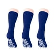 thumbnail image 4 of Personal Touch Top of the Line Mid-Calf Hospital Slipper Socks, for Adults and Designed for medical hospital patients,(Pack of 3 Royal), 4 of 4