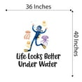 thumbnail image 4 of Girls Life looks better under water Cute Sports Wall Decal Decoration Ocean Lovers motivational Quote Wall Decal Lasts Years and Easily Removable - Size: 36 In(W) x 40 In(H), 4 of 5