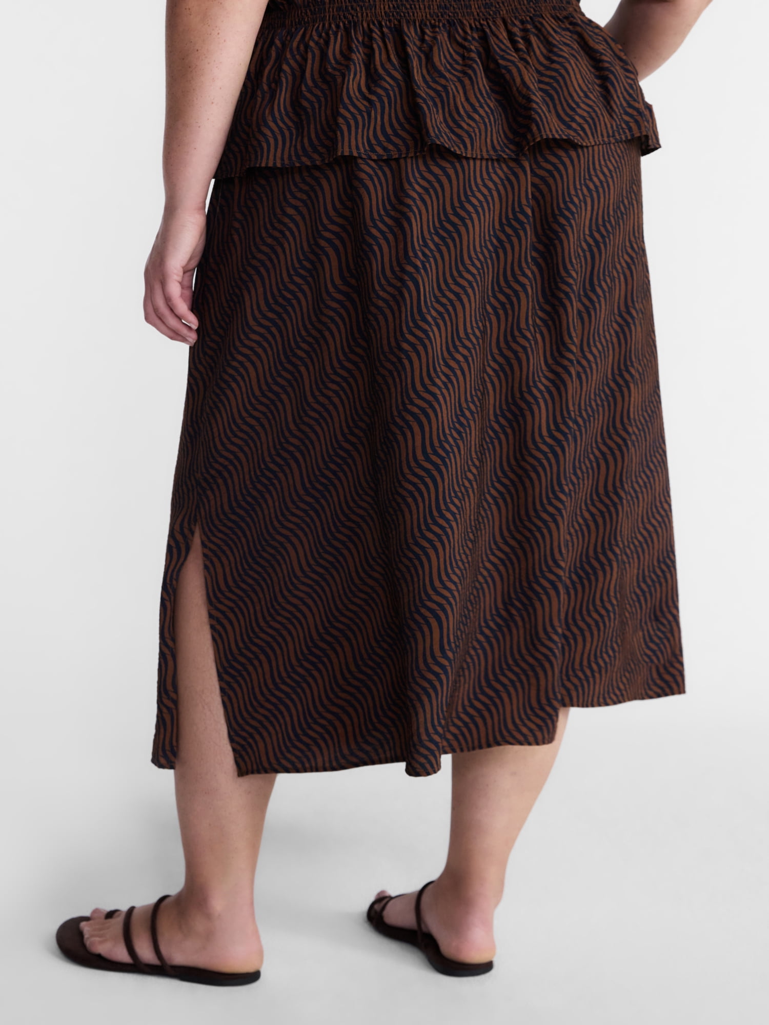 Terra & Sky Women’s Plus A Line Midi Skirt, Sizes 0X-5X