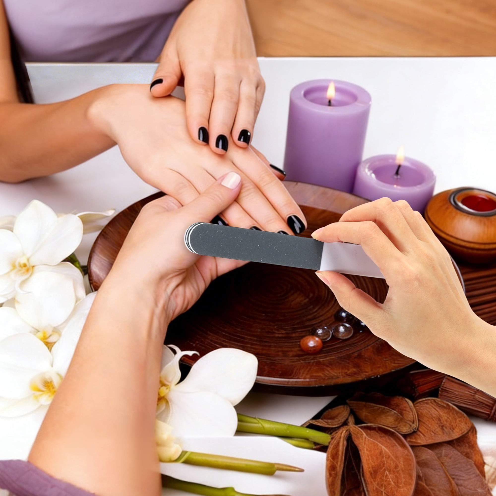 Unique Bargains Durable Manicure Tools Kit Essential For Nail Care Black