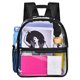 thumbnail image 1 of Mochila transparente mini aprobada por el estadio Oraben Clear Bag resistente y pequeña para trabajo negro, 1 of 3