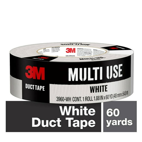 3M Duct Tape, 1.88 in x 60 yd, White, 1 Roll/Pack