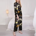 thumbnail image 3 of Lsque Casino Cards Pattern Long Sleeve Pajama Set for Women - Soft 2-Piece Sleepwear and Loungewear Set with Pockets, Comfy Nightwear-Medium, 3 of 7