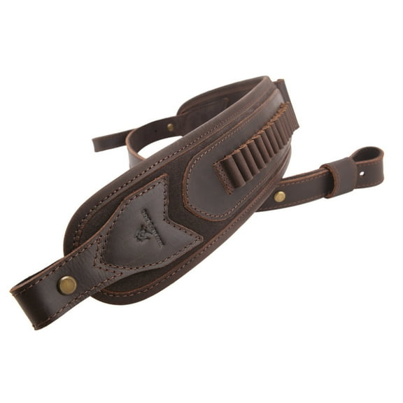 WAYNE'S DOG Leather Shooting Rifle Gun Sling Strap for .22MAG .22LR .17HMR in Coffee Color