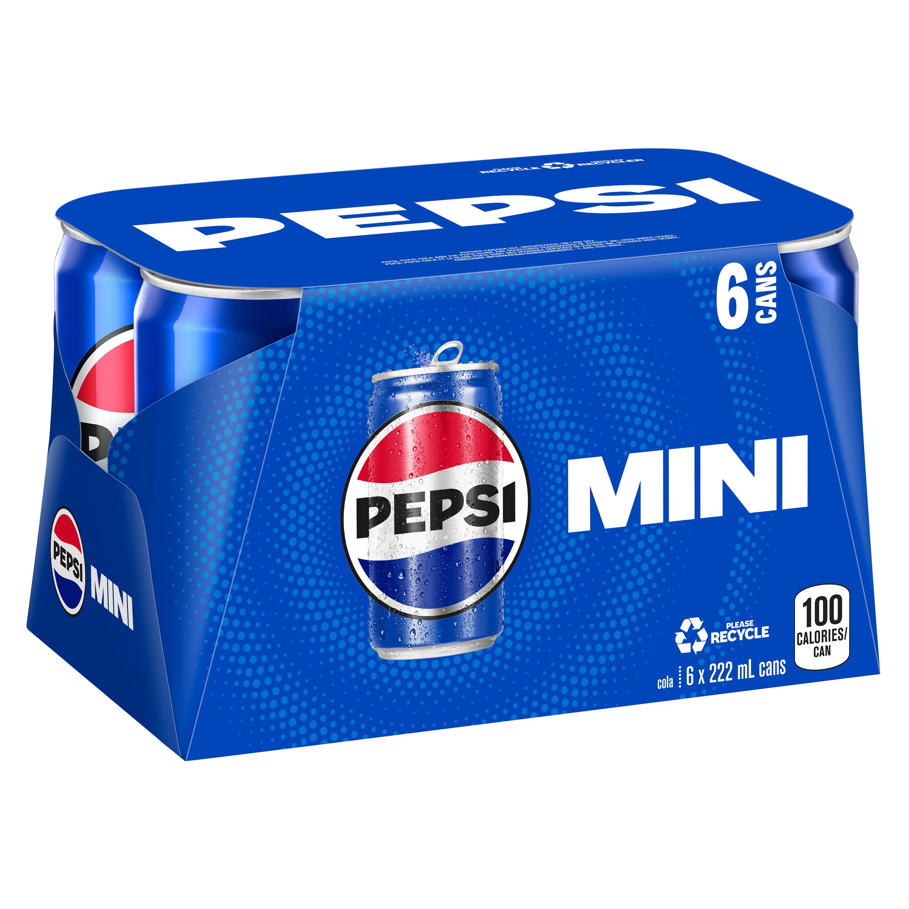 Pepsi Cola 6 x 222 ml, Mini Cans, 6x222mL