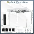 thumbnail image 3 of Costway 10 x 10 FT Outdoor Pop up Canopy Tent with Wheeled Bag, 4 Sandbags, Stake & Ropes White, 3 of 10