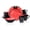 Red, variant on 56‑Piece Stoneware Dinnerware Set, Red and Black Swirl Glaze