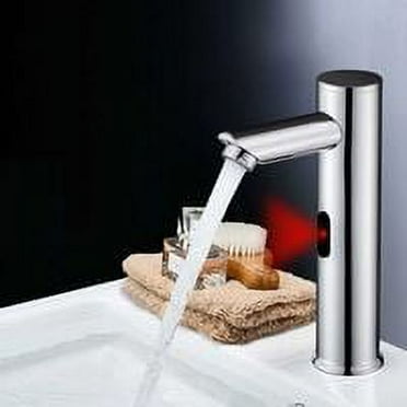 Sarapandan Touchless Automatic Infrared Faucet, Cold Water Faucet, Battery, Water Saving, Touchless Faucet for Bathroom, Basin, Sink (Vertical - 20cm)