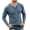 Navy, variant on Men's Henley T‑Shirt Long Sleeve, Solid Vintage Athletic Muscle Fit Shirt Button Placket Tee for Gym Sport Business Casual Daily Wear