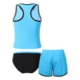thumbnail image 2 of CHICTRY Girls 3Pcs Print Swimsuit Racer Back Tops with Shorts Briefs Set Beach Bathing Suit, 2 of 7