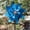Blue, variant on 22 Inch Octagonal Windmill, Colorful Plastic Garden Bird Deterrent, Laser Reflective Yard Decoration, DIY Assembly Pinwheel Spinner with Stable Pole for Outdoor Patio