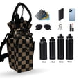 thumbnail image 2 of Water Bottle Holder with Strap for Women ,Insulated Water Bottle Carrier Bag with Phone Pocket, Drawstring Crossbody Sling Bottle Pouch for Walking Hiking Travel Camping, 2 of 9