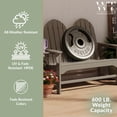 thumbnail image 4 of WestinTrends St. Augustine Outdoor Patio 49" HDPE Adirondack Garden Bench, Weathered Wood, 4 of 16