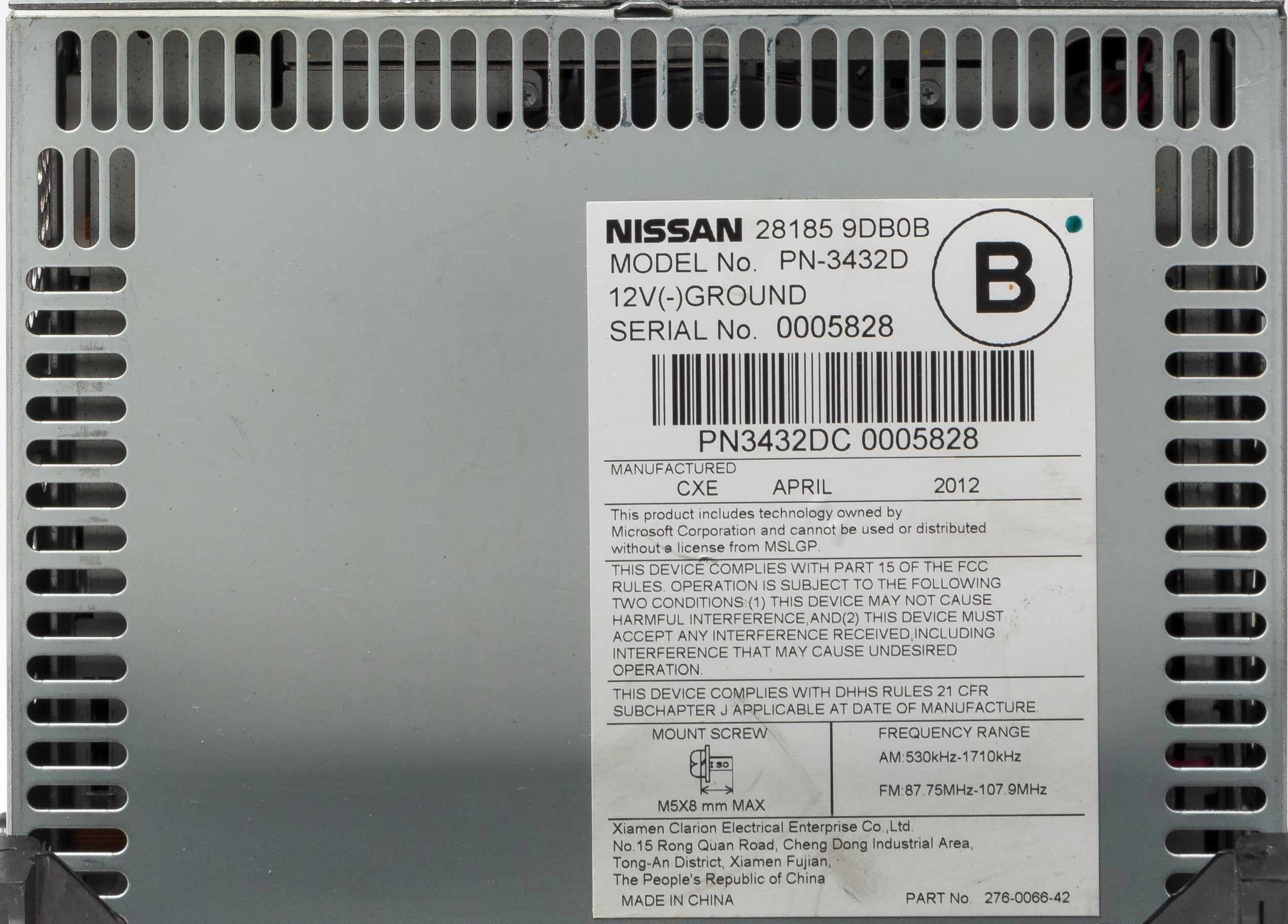 Restored 2012-2013 Nissan Maxima AM FM Radio 6 Disc CD Player Auxiliary Input 281859DB0B (Refurbished)